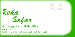 reka safar business card
